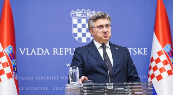 04.12.2024., Zagreb - Predjednik Vlade RH Andrej Plenkovic dao je izjavu medijima nakon sastanka parlamentarne vecine. Photo: Slavko Midzor/PIXSELL