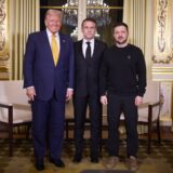 Ukrainian President Volodymyr Zelenskyy meets with U.S. President-elect Donald Trump and French President Emmanuel Macron on Saturday, December 7, 2024, during a trip to Paris where he will attend the re-opening of Notre Dame cathedral, five years after a fire nearly destroyed the cultural icon. Photo via ice/UPI,Image: 944088305, License: Rights-managed, Restrictions: , Model Release: no, Credit line: UKRAINIAN PRESIDENTIAL PRESS OFF / UPI / Profimedia