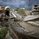 This photograph shows a collapsed bridge in Rhodes island after heavy rainfall, on Decembber 1, 2024. Two people have died on the Greek island of Limnos in the Aegean Sea, in bad weather that is affecting large parts of the country and has caused extensive damage on the island of Rhodes, according to the authorities on Sunday.,Image: 941557319, License: Rights-managed, Restrictions: Greece OUT, Model Release: no, Credit line: STRINGER / AFP / Profimedia