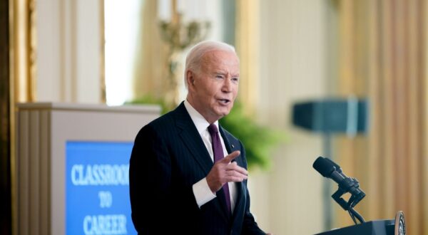 epa11718861 US President Joe Biden speaks during the Classroom to Career summit in the East Room of the White House in Washington, DC, USA, 13 November 2024. The summit is meant to highlight progress in expanding career pathways to good-paying jobs in infrastructure, clean energy, and advanced manufacturing.  EPA/ALEXANDER DRAGO / POOL