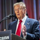 epa11718825 US President-elect Donald Trump speaks during a meeting with House Republicans at the Hyatt Regency hotel in Washington, DC, USA, 13 November 2024.  EPA/ALLISON ROBBERT / POOL