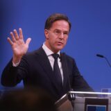 epa11754118 NATO Secretary General Mark Rutte attends a press conference ahead of a North Atlantic Treaty Organization (NATO) Foreign Ministers' meeting in Brussels, Belgium, 03 December 2024.  EPA/OLIVIER HOSLET