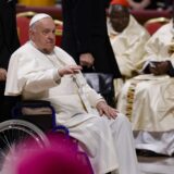 epa11764166 Pope Francis presides over a Holy Mass for the new Cardinals in St. Peter's Basilica, Vatican City, 08 December 2024.  EPA/FABIO FRUSTACI