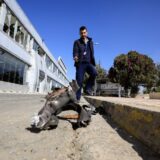 epa11794766 An airport staff inspects debris at Sana'a airport a day after Israeli airstrikes targeted the airport, in Sana'a, Yemen, 27 December 2024. At least six people were killed and 40 wounded across Yemen after Israeli airstrikes targeted on 26 December key facilities in Yemeni cities under the Houthis' control, including Sana'a International Airport, two power plants, military infrastructure and other sites in the ports of Hodeidah and Salif on Yemen's Red Sea coast, the Houthi-controlled Health Ministry reported.  EPA/YAHYA ARHAB