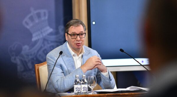 01, December, 2024, Belgrade - The President of the Republic of Serbia, Aleksandar Vucic, addressed the citizens at the Palace of Serbia. Aleksandar Vucic. Photo: L. L./ATAImages

01, decembar, 2024, Beograd - Predsednik Republike Srbije Aleksandar Vucic obratio se gradjanima u Palati Srbija. Photo: L. L./ATAImages Photo: L. L./ATAImages/PIXSELL