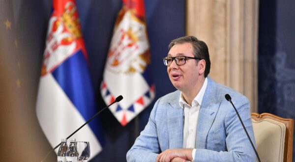 01, December, 2024, Belgrade - The President of the Republic of Serbia, Aleksandar Vucic, addressed the citizens at the Palace of Serbia. Aleksandar Vucic. Photo: L. L./ATAImages

01, decembar, 2024, Beograd - Predsednik Republike Srbije Aleksandar Vucic obratio se gradjanima u Palati Srbija. Photo: L. L./ATAImages Photo: L. L./ATAImages/PIXSELL