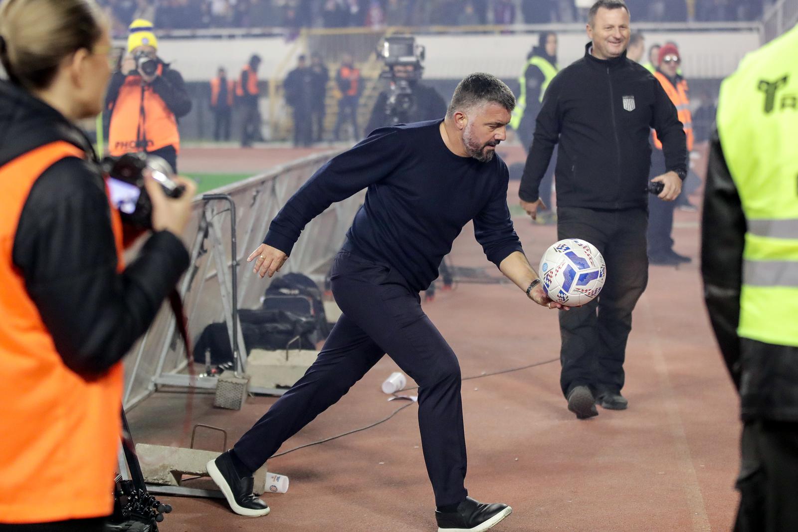 01.12.2024., Stadion Poljud, Split - 15. kolo SuperSport HNLa: HNK Hajduk - GNK Dinamo. trener Hajduka Gennaro Gattuso. Photo: Matija Habljak/PIXSELL