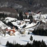 02.02.2023., Lokve - Lokvarsko jezero, selo Lokve i Risnjak pod snijegom.   Photo: Goran Kovacic/PIXSELL