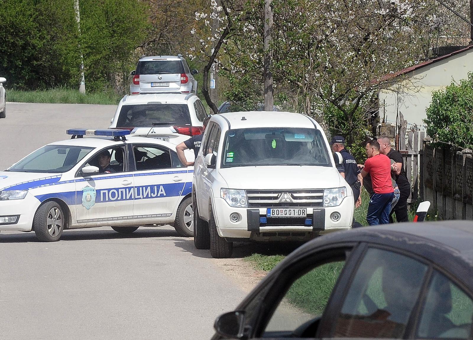 06, April, 2024, Bor - The search for the body of the murdered two-year-old Danka Ilic from Bor continues by checking several locations in the Bor area, and the police in the village of Zlot brought one of the suspects into the yard of the family of Dejan Dragijevic, one of the suspects for the murder of the child. Photo: M.M./ATAImages

06, april, 2024, Bor - Potraga za telom ubijene dvogodisnje Danke Ilic iz Bora nastavlja se proverom vise lokacija u borskom kraju, a policija je u selu Zlot uvela jednog od osumnjicenih u dvoriste porodice Dejana Dragijevica, jednog od osumnjicenih za ubistvo deteta. Photo: M.M./ATAImages Photo: M.M./ATA images/PIXSELL