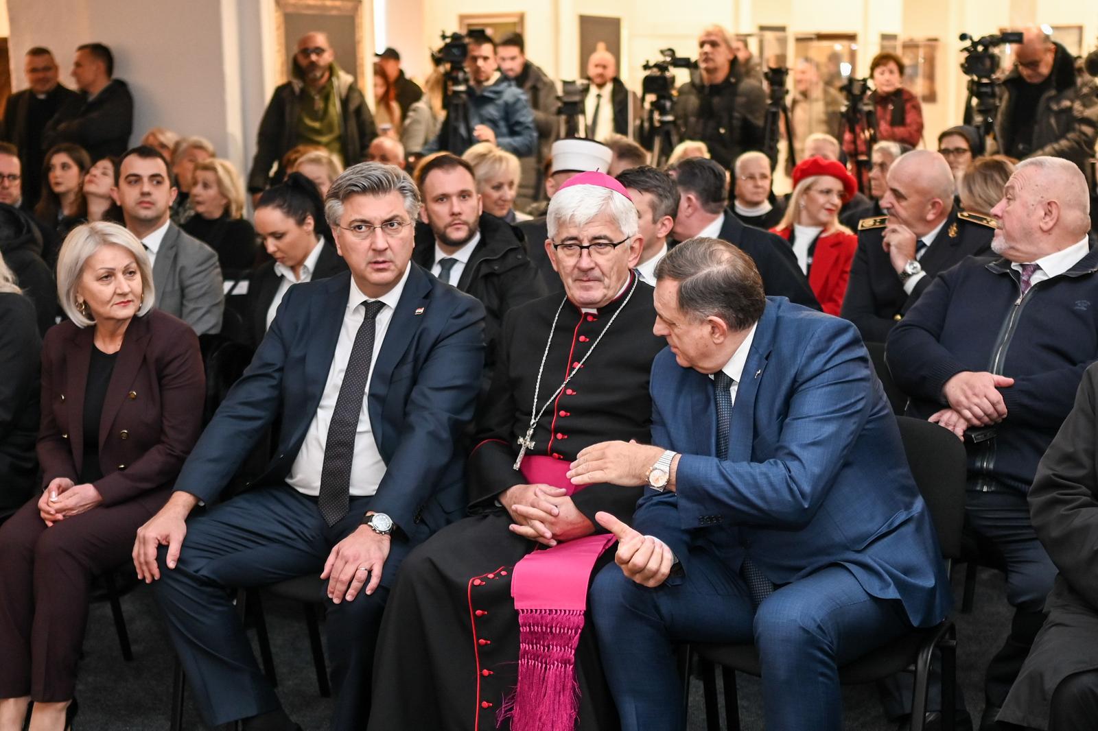 06.12.2024., Banja Luka, Bosna i Hercegovina - Premijer RH, Andrej Plenkovic, u sluzbenom posjetu gradu gdje je nazocio otvaranju Muzejsko-galerijskog prostora u samostanu "Marija Zvijezda" u Trapistima. Photo: Dejan Rakita/PIXSELL