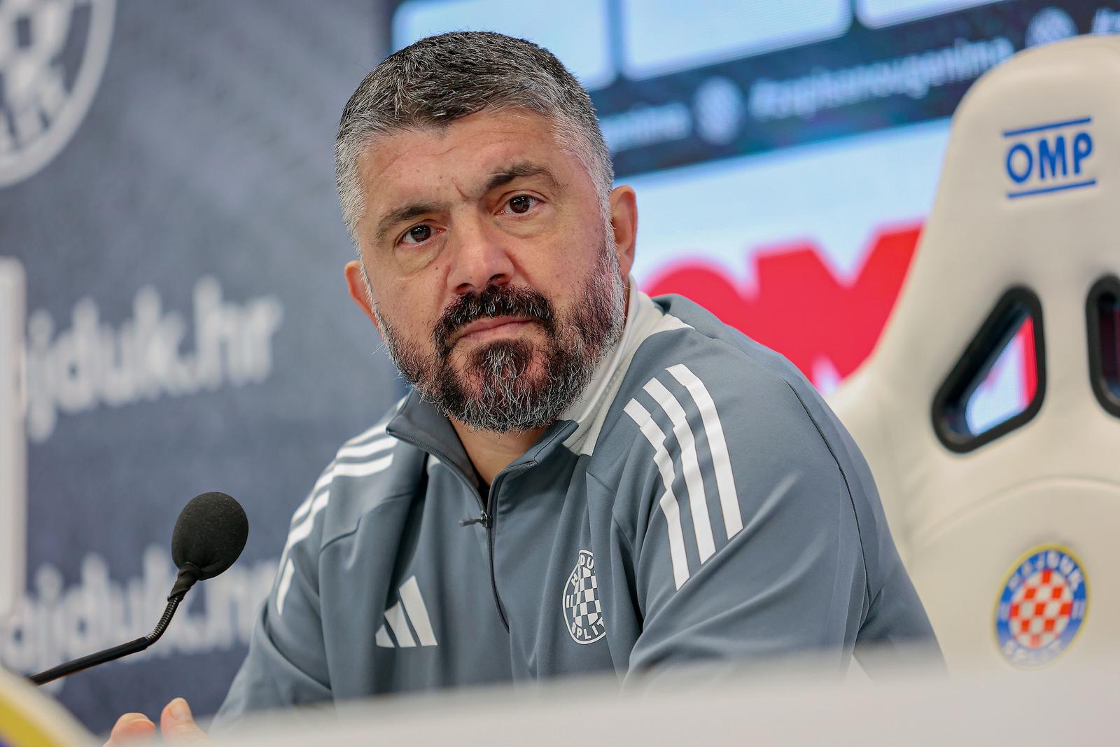 06.12.2024., Split - Trener Hajduka Gennaro Gattuso na konferenciji za medije u novinarskom salonu na stadionu Poljud uoci uoci utakmice 16. kola izmedju Gorice u Hajduka. Photo: Ivana Ivanovic/PIXSELL