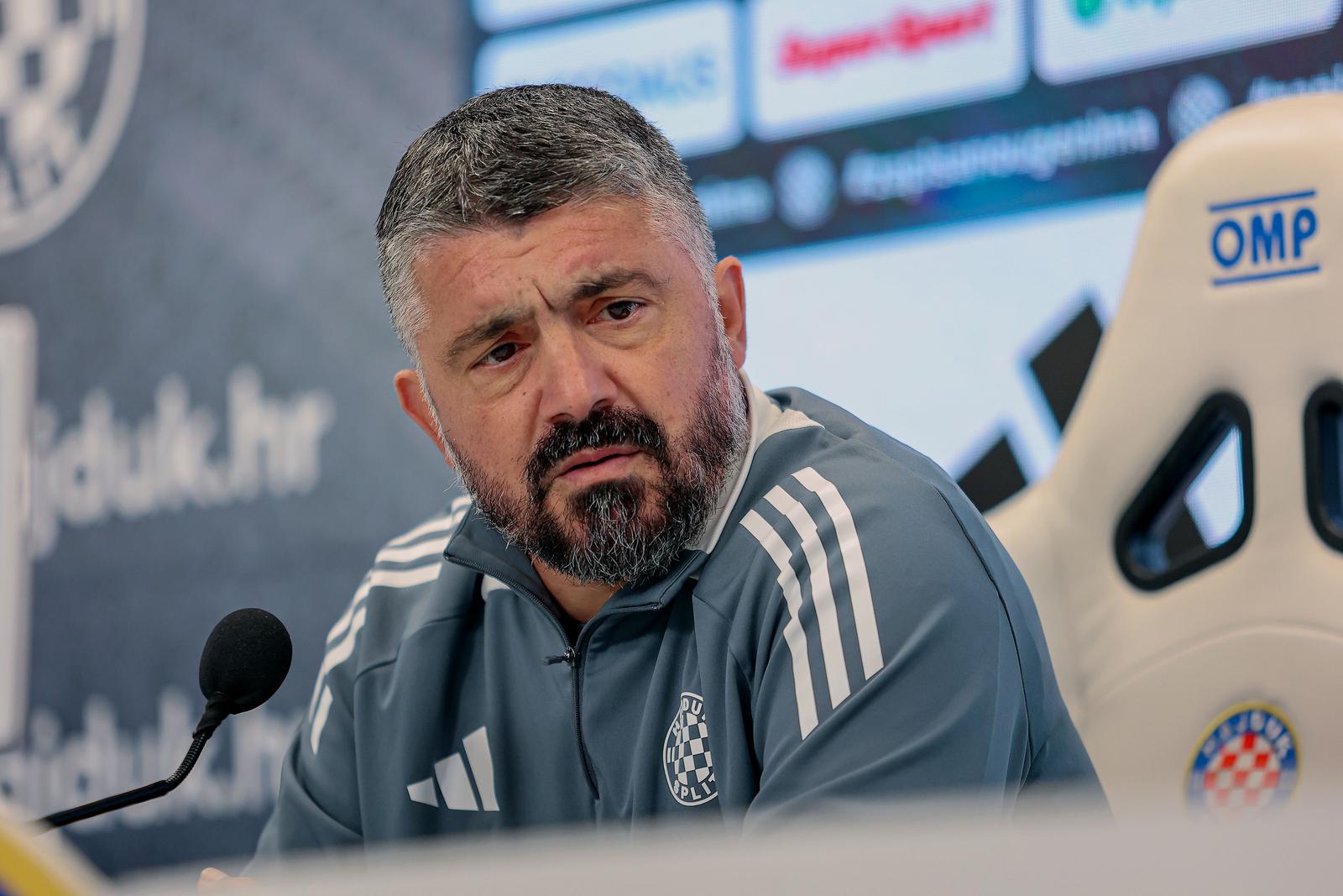 06.12.2024., Split - Trener Hajduka Gennaro Gattuso na konferenciji za medije u novinarskom salonu na stadionu Poljud uoci uoci utakmice 16. kola izmedju Gorice u Hajduka. Photo: Ivana Ivanovic/PIXSELL