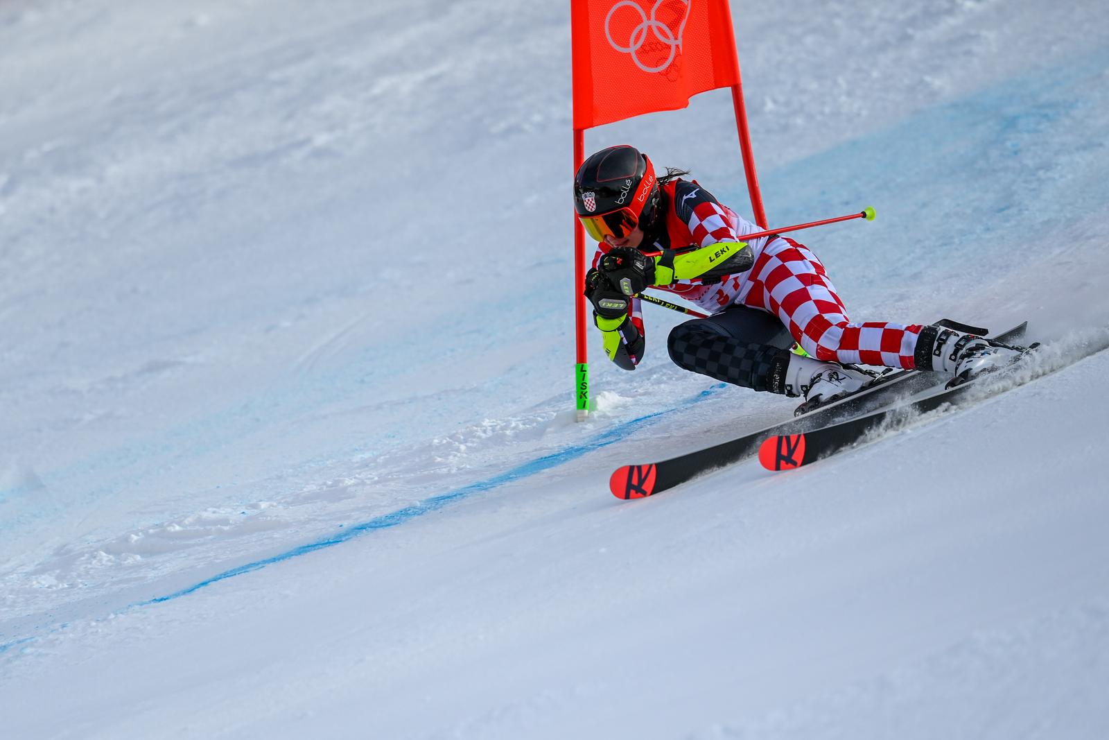 07.02.2022., Peking, Kina - Zimske olimpijske igre 2022. Veleslalom, prva voznja. Zrinka Ljutic. Photo: Jaki Franja/PIXSELL