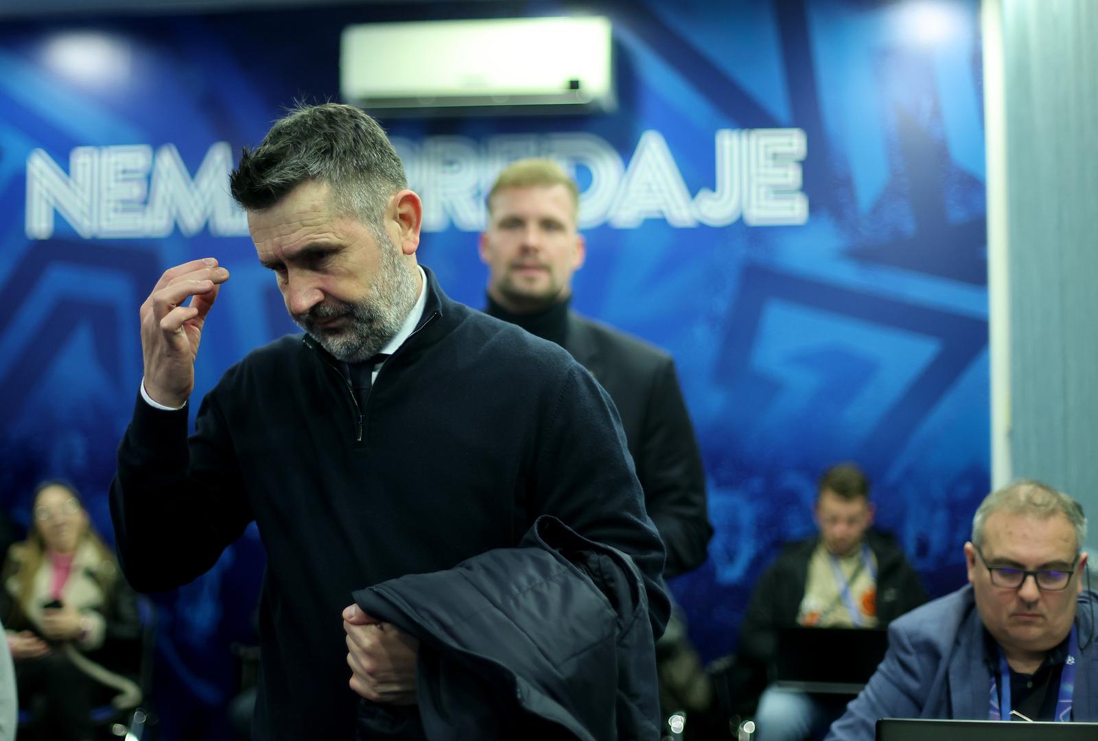 10.12.2024., stadion Maksimir, Zagreb - UEFA Liga prvaka, grupna faza, 6. kolo, GNK Dinamo - Celtic FC. Konferencija za medije GNK Dinamo nakon utakmice. Photo: Sanjin Strukic/PIXSELL