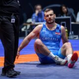 12.01.2024., Zagreb - Medjunarodni turnir u hrvanju, UWW Grand Prix Ranking Series Zagreb Open 2024. Osmina finala grcko-rimski stil, 87kg, Ivan Huklek, Hrvatska - Milad Valerikovitch Alirzaev, UWW. Photo: Igor Kralj/PIXSELL