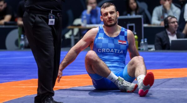 12.01.2024., Zagreb - Medjunarodni turnir u hrvanju, UWW Grand Prix Ranking Series Zagreb Open 2024. Osmina finala grcko-rimski stil, 87kg, Ivan Huklek, Hrvatska - Milad Valerikovitch Alirzaev, UWW. Photo: Igor Kralj/PIXSELL