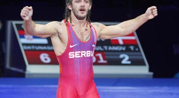 11, September, 2022, Belgrade - Wrestler Zurabi Datunashvili (Serbia) won the gold medal in the 87 kg category, Greco-Roman style, at the World Wrestling Championship held in Belgrade. Zurabi Datunashvili (Serbia). Photo: Antonio Ahel/ATAImages

11, septembar, 2022, Beograd - Rvac Zurabi Datunashvili (Srbija) osvojio je zlatnu medalju u kategoriji 87 kg, grcko-rimski stil, na Svetkom prvenstvu u rvanju koje je odrzava u Beogradu. Photo: Antonio Ahel/ATAImages Photo: Antonio Ahel/ATAImages/PIXSELL