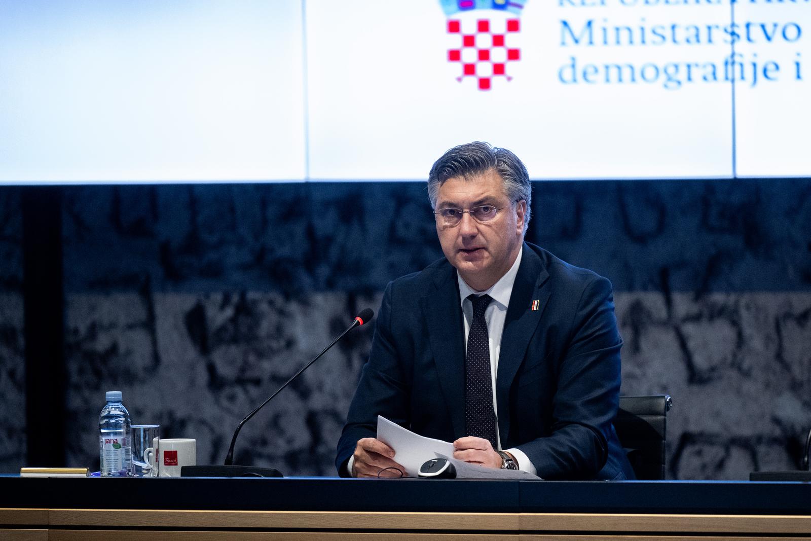 12.12.2024., Zagreb, NSK - Predsjednik Vlade Andrej Plenkovic predsjedao je Vijecem za demografsku revitalizaciju Republike Hrvatske. Andrej Plenkovic.
 Photo: Davor Puklavec/PIXSELL