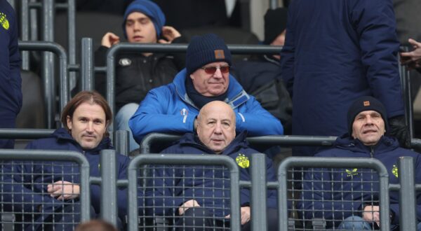 14.12.2024., stadion u Kranjcevicevoj ulici, Zagreb - SuperSport HNL, 17. kolo, NK Lokomotiva - GNK Dinamo. sportski direktor Dinama Marko Maric, predsjednik Dinama Velimir Zajec Photo: Goran Stanzl/PIXSELL