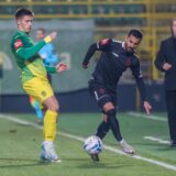 14.12.2024., stadion Aldo Drosina, Pula - SuperSport HNL, 17. kolo, NK Istra 1961 - HNK Sibenik. Mateo Lisica, Sime Grzan Photo: Srecko Niketic/PIXSELL