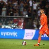 17.08.2023., Solun, Grcka - Uzvratni susret 3. pretkola UEFA Konferencijske lige, PAOK - Hajduk. Dominik Kotarski. Photo: RAFAIL GEORGIADES / EUROKINISS/PIXSELL