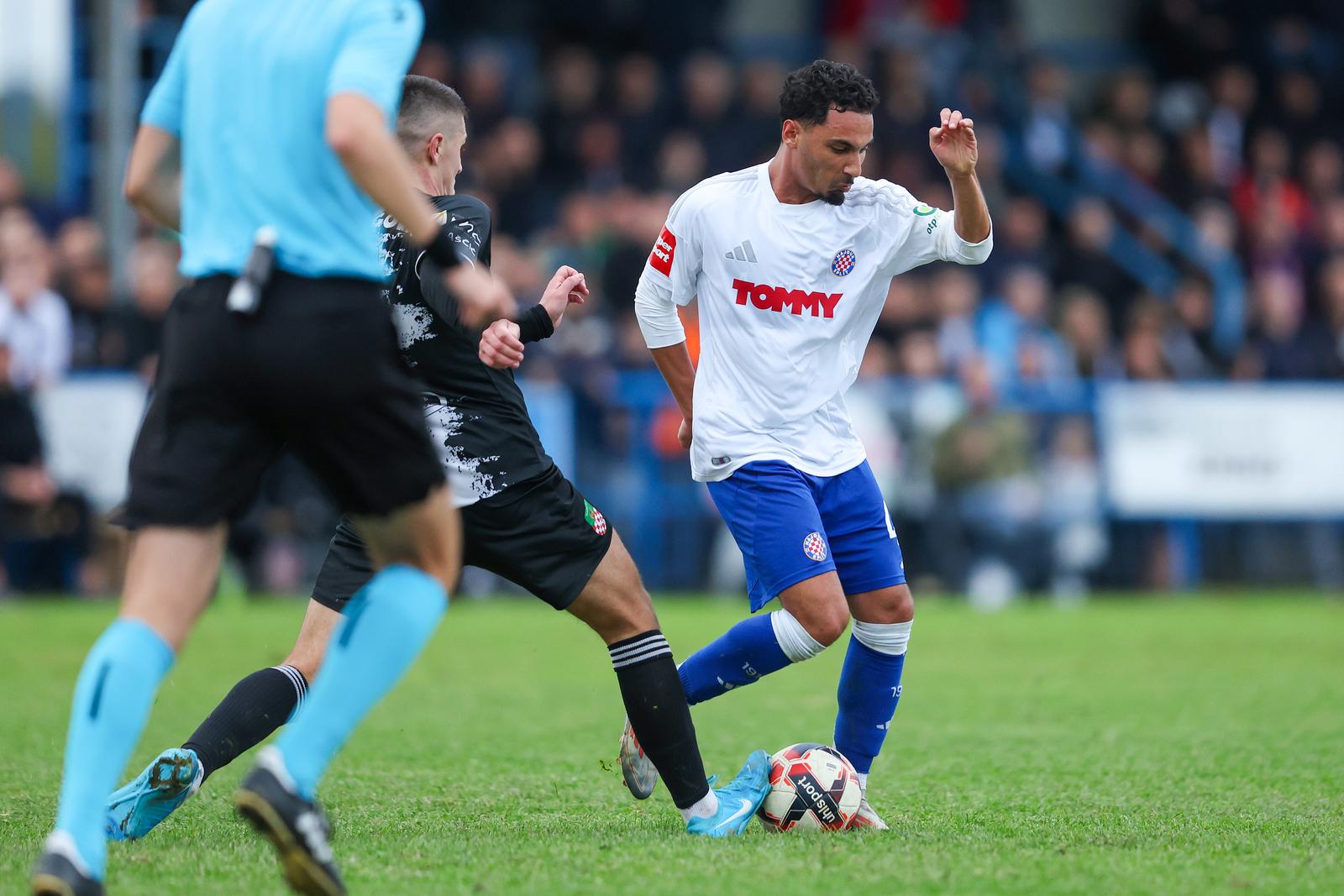 17.09.2024., Grubisno Polje - SuperSport Hrvatski nogometni kup, sesnaestina finala, NK Bilogora 91 - HNK Hajduk. Yassine Benrahou
 Photo: Matija Habljak/PIXSELL