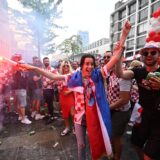 18.06.2023.,Rotterdam, Nizozemska - Navijacko ozracje u centru grada uoci vecerasnje utakmice finala Lige nacija izmedju Hrvatske i Spanjolske Photo: Marko Lukunic/PIXSELL