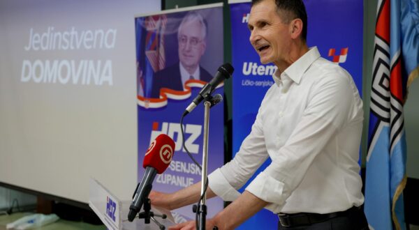 19.12.2024., Gospic - Predsjednicki kandidat Dragan Primorac nazocio skupu HDZ-a Photo: Sime Zelic/PIXSELL