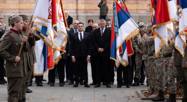 20.11.2024., Banja Luka (BiH) - Potpredsjednik Vlade Srbije Aleksandar Vulin prisustvovao je obiljezavanju Dana pobjede u Prvom svjetskom ratu i ulasku srpske vojske u Banja Luku 1918. godine. Obiljezavanju je prisustvovao i gradonacelnik Banja Luke Drasko Stanivukovic, pomocnik ministra rada i boracko-invalidske zastite RS Nebojsa Vidakovic, izaslanik predsjednika RS Sinisa Mihailovic i pripadnici Treceg pjesadijskog /Republika Srpska/ puka Oruzanih snaga BiH. Photo: Dejan Rakita/PIXSELL