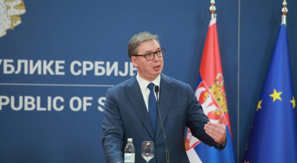 21, November, 2024, Belgrade - Statements for the media by the President of the Republic of Serbia, Aleksandar Vucic, and the Prime Minister of the Republic of Slovakia, Robert Fitz. Aleksandar Vucic. Photo: Milos Tesic/ATAImages

21, novembar, 2024, Beograd - Izjave za medije predsednika Republike Srbije Aleksandra Vucica i predsednika Vlade Republike Slovacke Roberta Fica. Photo: Milos Tesic/ATAImages Photo: Milos Tesic/ATAImages/PIXSELL