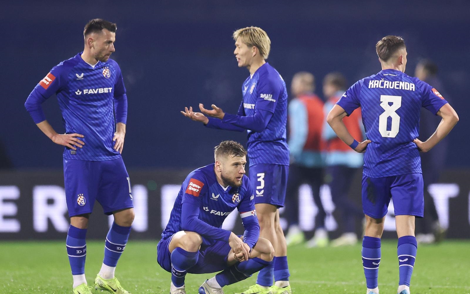 23.11.2024., stadion Maksimir, Zagreb - SuperSport HNL, 14. kolo, GNK Dinamo - HNK Rijeka. Stefan Ristovski, Lukas Kacavenda, Takuya Ogiwara. Photo: Goran Stanzl/PIXSELL