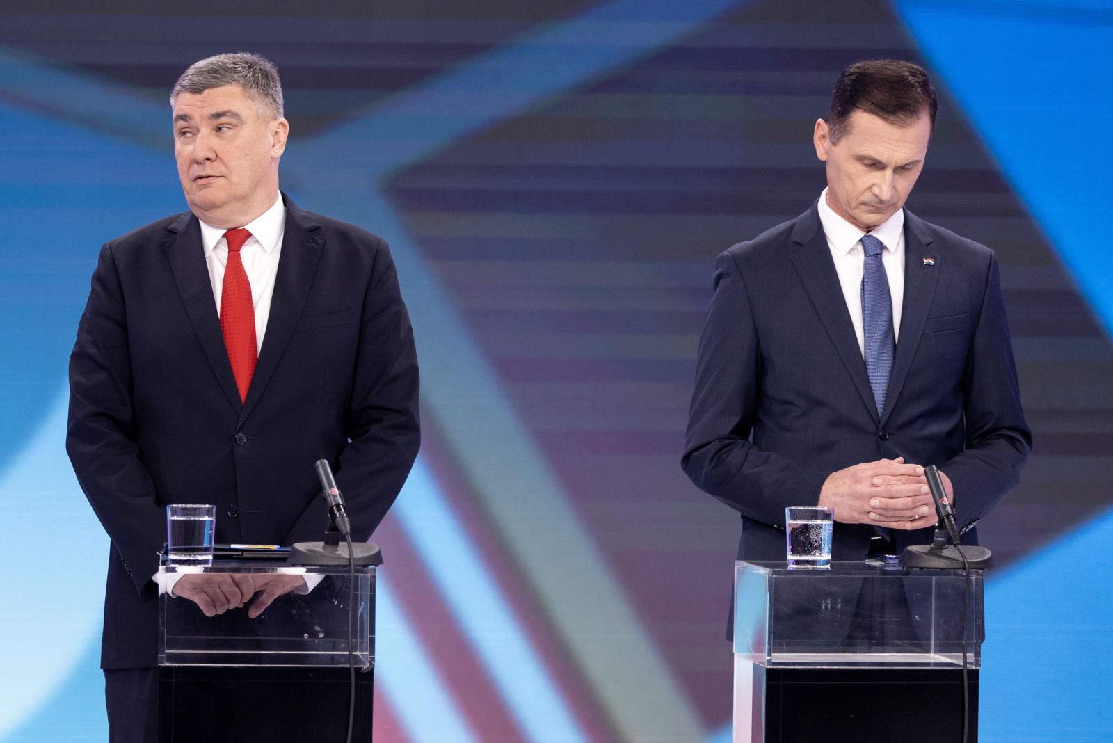 Zagreb, 23.12.2024. - Sučeljavanje predsjedničkih kandidata uoči predsjedničkih izbora na HRT-u. Na slici Branka Lozo, Zoran Milanović, Dragan Primorac.foto HINA/ POOL/ Damir SENČAR/ ds Photo: HINA/POOL/Damir Sencar/PIXSELL