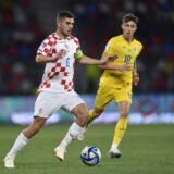 27.06.2023., Bukurest, Rumunjska - UEFA Europsko prvenstvo U-21, Hrvatska - Rumunjska. Bartol Franjic  Photo: Alex Nicodim/PIXSELL