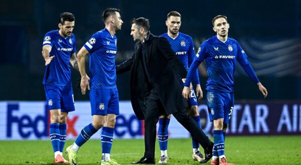 27.11.2024., stadion Maksimir, zagreb - UEFA Liga prvaka, grupna faza, 5. kolo, GNK Dinamo - Borussia Dortmund. Nenad Bjelica, Sandro Kulenovic, Arber Xoxha, Marko Rog, Marko Pjaca. Photo: Marko Lukunic/PIXSELL