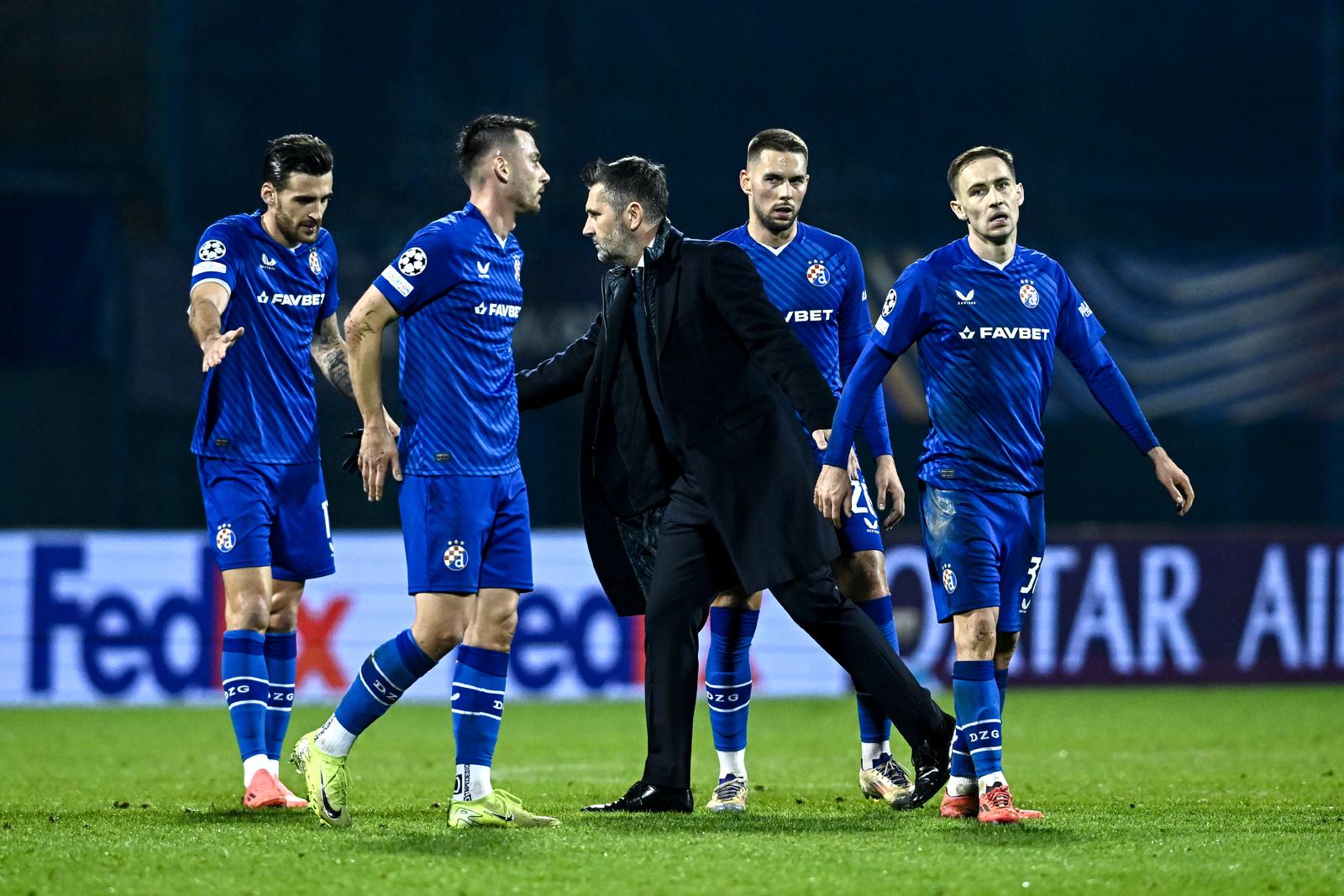 27.11.2024., stadion Maksimir, zagreb - UEFA Liga prvaka, grupna faza, 5. kolo, GNK Dinamo - Borussia Dortmund. Nenad Bjelica, Sandro Kulenovic, Arber Xoxha, Marko Rog, Marko Pjaca. Photo: Marko Lukunic/PIXSELL