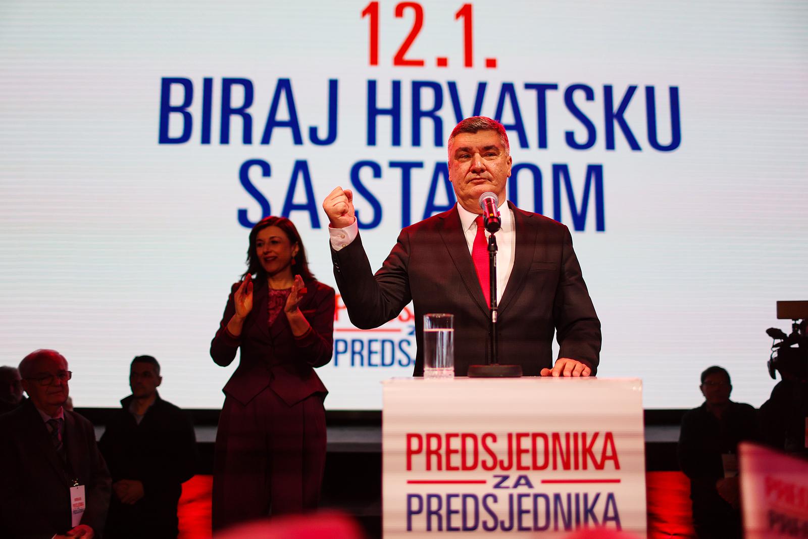 29.12.2024., Tvornica Kulture, Zagreb - Docek izbornih rezultata predsjednickih izbora u izbornom stozeru predsjednika Republike Zorana Milanovica u Tvornici kulture. Photo: Goran Stanzl/PIXSELL