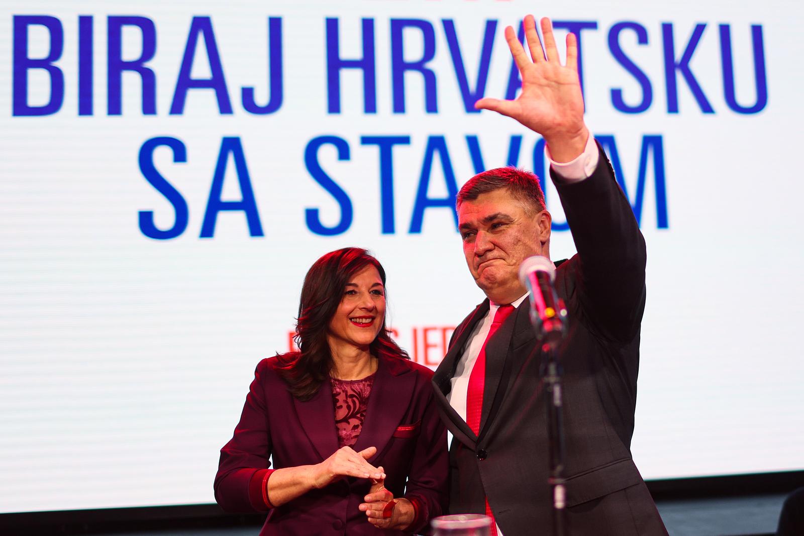 29.12.2024., Tvornica Kulture, Zagreb - Docek izbornih rezultata predsjednickih izbora u izbornom stozeru predsjednika Republike Zorana Milanovica u Tvornici kulture. Photo: Goran Stanzl/PIXSELL