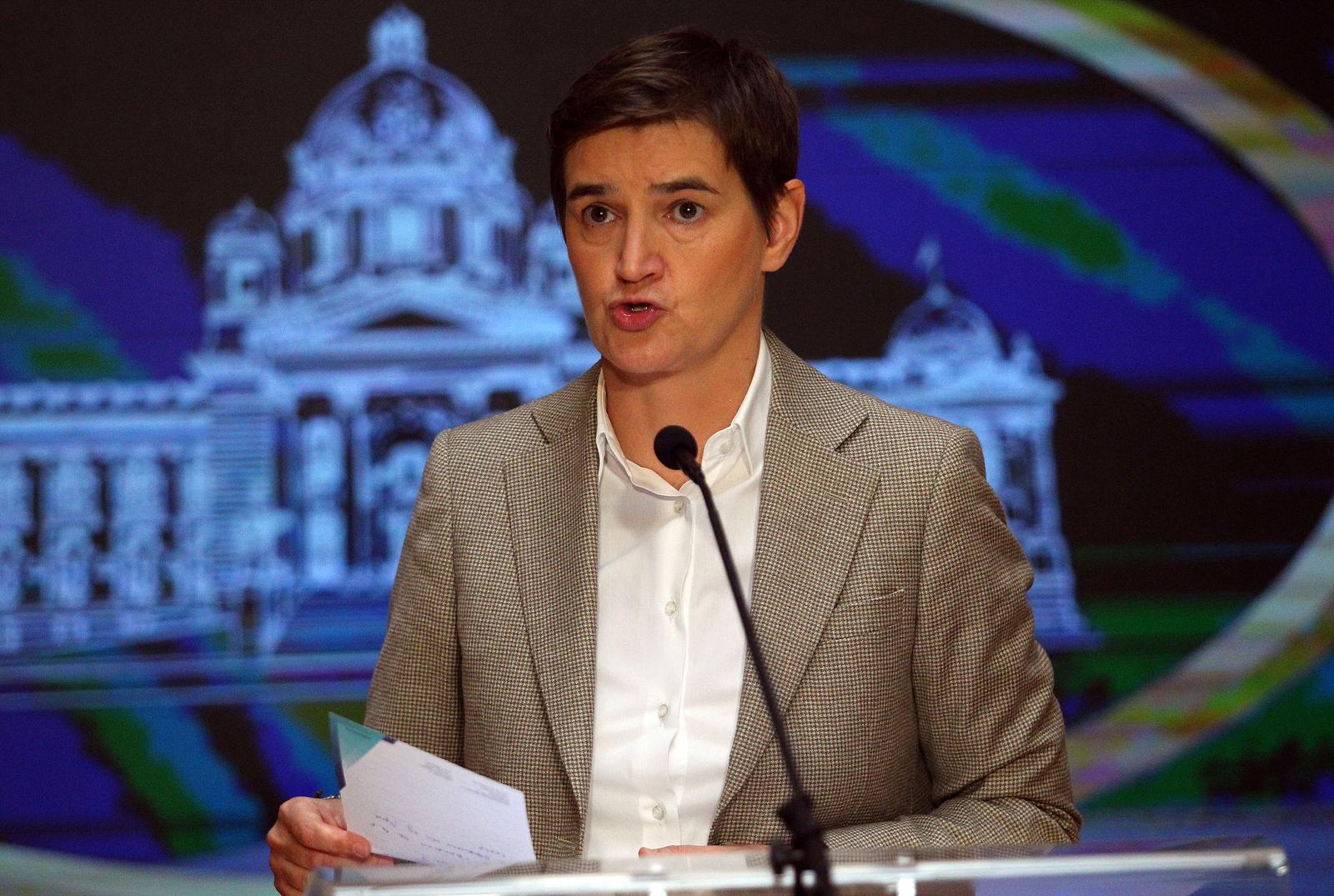 30, September, 2024, Belgrade - A press conference of the President of the National Assembly, Ana Brnabic, was held in the House of the National Assembly. Ana Brnabic. Photo: A.K./ATAImages

30, septembar, 2024, Beograd -U Domu Narodne skupstine odrzana je konferencija za medije predsednice Narodne skupstine Ane Brnabic. Photo: A.K./ATAImages Photo: A.K./ATAImages/PIXSELL