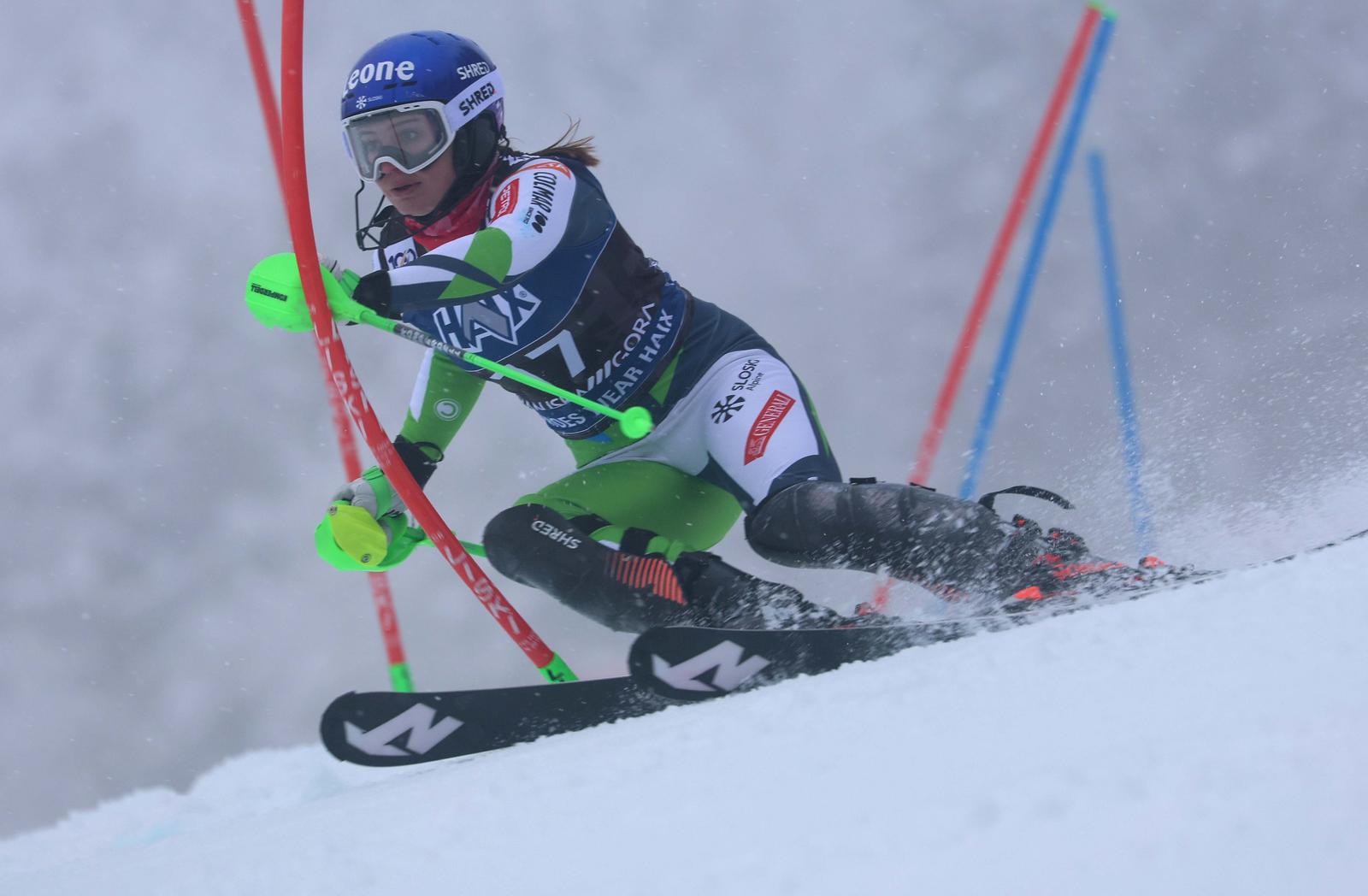 Slovenija, Kranjska gora, 07.01.2024, 07. januar 2024
 Andreja Slokar  Svetovni pokal, smuèanje , Zlata lisica ,slalom , port 
  
 
  Photo: Borut ivulovic/Bobo/F.A. BOBO