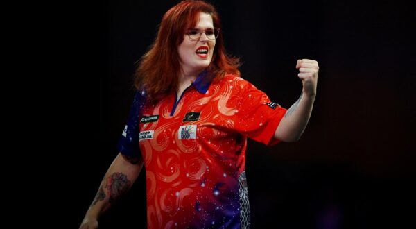 Darts - 2025 PDC World Darts Championship - Alexandra Palace, London, Britain - December 17, 2024 Noa-Lynn van Leuven celebrates during their first round match against Kevin Doets Action Images via Reuters/Matthew Childs Photo: Matthew Childs/REUTERS