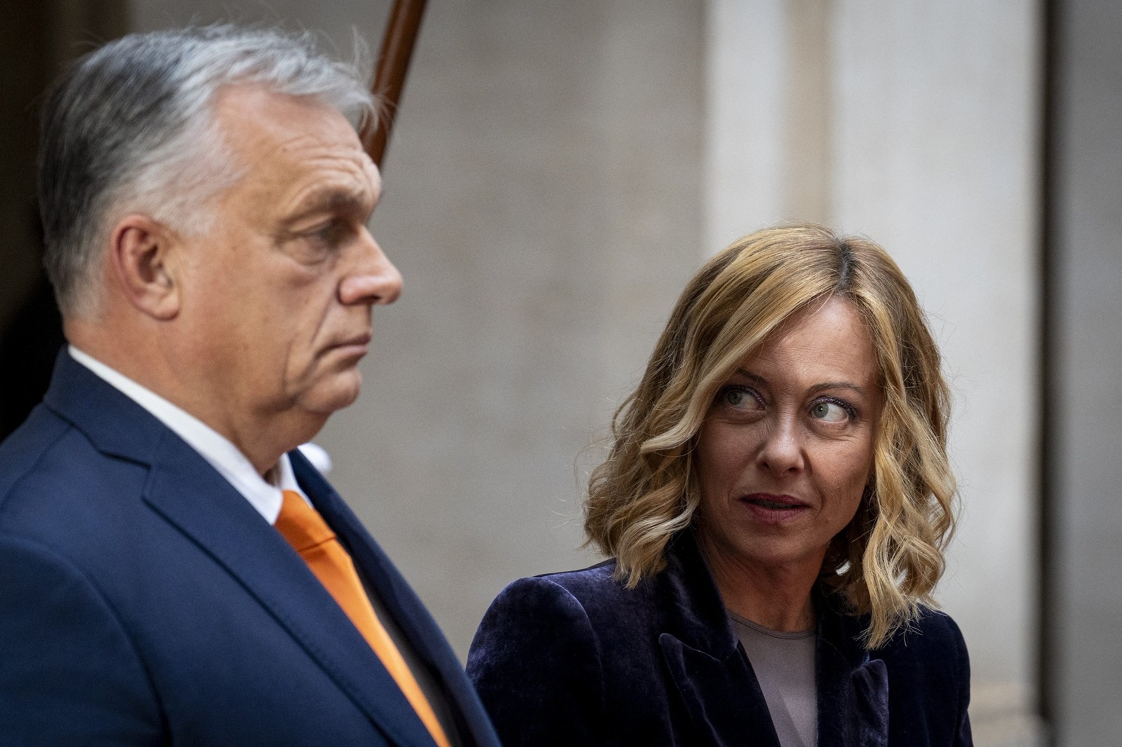 Italian Prime Minister Giorgia Meloni receives the Hungarian Prime Minister Viktor Orbán at Chigi Palace in Rome on December 04, 2024.
04 Dec 2024,Image: 942928998, License: Rights-managed, Restrictions: World Rights, Model Release: no, Pictured: Viktor Orbán, Giorgia Meloni, Credit line: Stefano Costantino / MEGA / The Mega Agency / Profimedia