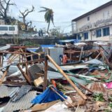 This photograph shows a pile of debris of metal sheets and wood after the cyclone Chido hit France's Indian Ocean territory of Mayotte, on December 14, 2024 in the capital Mamoudzou. At least 14 people were killed in Mayotte when a fierce cyclone battered the French Indian Ocean territory, authorities said on December 15, 2024, with officials warning it will take days to know the full toll.,Image: 946966209, License: Rights-managed, Restrictions: , Model Release: no, Credit line: Daniel MOUHAMADI / AFP / Profimedia