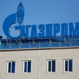 KRASNODAR TERRITORY, RUSSIA - OCTOBER 22, 2021: A Gazprom logo on a building of the Russkaya Compressor Station of the TurkStream gas pipeline in Anapa District of Krasnodar Territory in southern Russia. The initial point of gas shipment through the TurkStream, the Russkaya Compressor Station is one of the most powerful in the world. The station’s power capacity allows to create enough gas pressure to transport gas for over 900 km without any additional technical facilities. The station is equipped with seven 32-MWatt gas pumping units; the projected power capacity of 244 MWatt allows to create the output gas pressure of 28.45 MPa. Dmitry Feoktistov/TASS,Image: 639927870, License: Rights-managed, Restrictions: , Model Release: no, Credit line: Dmitry Feoktistov / TASS / Profimedia