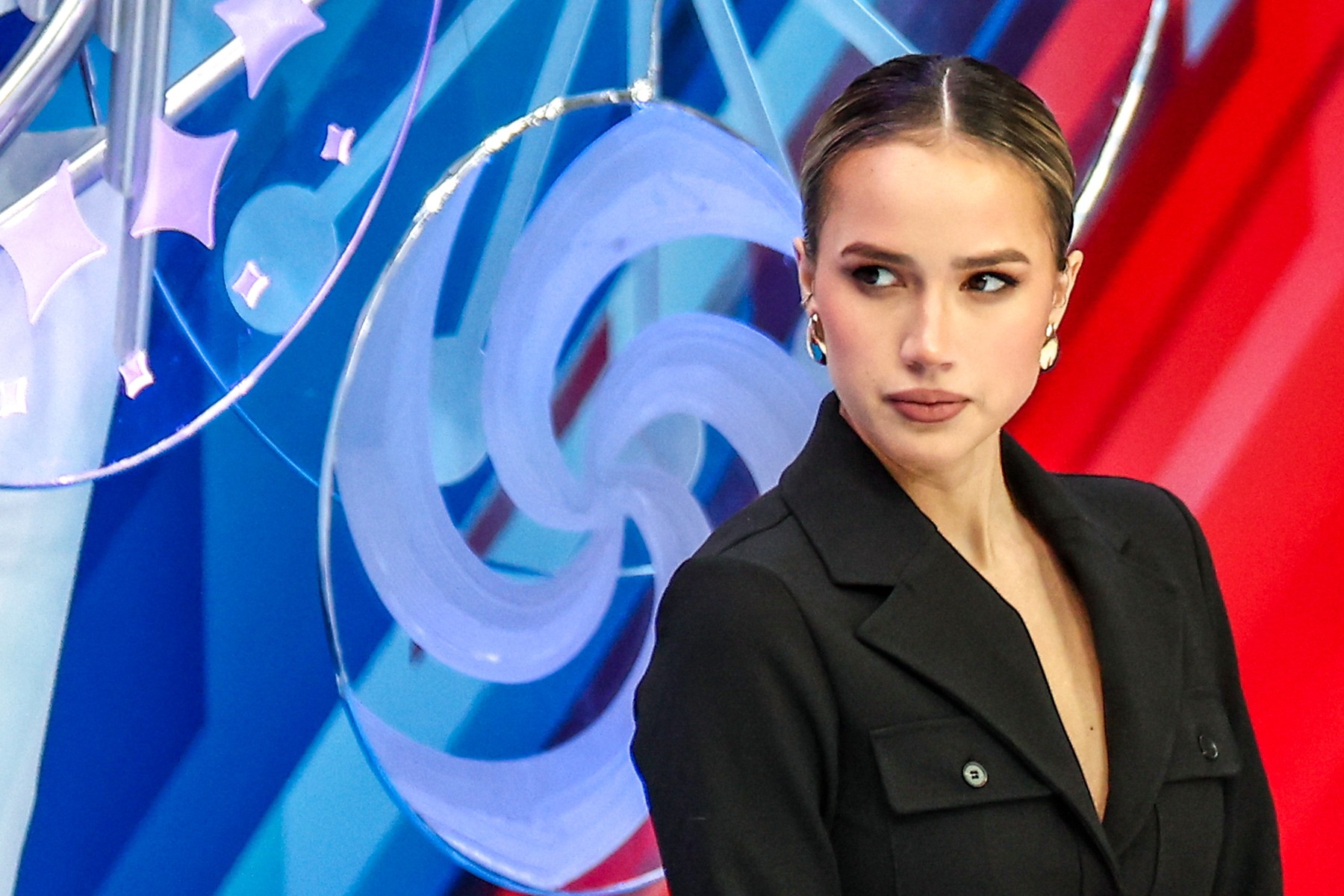 RUSSIA, MOSCOW - JANUARY 20, 2024: Host, figure skater Alina Zagitova looks on during the pair event of the Russian Figure Skating Jumping Championships at the CSKA Arena. Sergei Bobylev/TASS,Image: 838945532, License: Rights-managed, Restrictions: , Model Release: no, Credit line: Sergei Bobylev / TASS / Profimedia