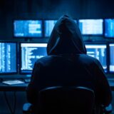 hooded cyber hacker with computer,Image: 870503405, License: Royalty-free, Restrictions: , Model Release: no, Credit line: Stefan Schurr / Panthermedia / Profimedia