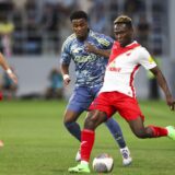 8/1/2024 - BACKA TOPOLA - Jorrel Hato of Ajax, Bamidele Yusuf of FK Vojvodina (l-r) during the UEFA Europa League 2nd preliminary round match between FK Vojvodina and Ajax Amsterdam at the Karadorde Stadium on August 01, 2024 in Novi Sad, Serbia. ANP ANDREJ CUKIC /ANP/Sipa USA,Image: 894992974, License: Rights-managed, Restrictions: *** World Rights Except Belgium, France, Germany, The Netherlands, and the UK ***  BELOUT DEUOUT FRAOUT GBROUT NLDOUT, Model Release: no, Credit line: ANP / ddp USA / Profimedia