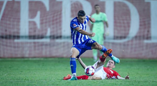 Football - Europa Conference League - Second round - FC Buducnost Podgorica - FC CSKA 1948 - 01.08.2024 Birsent Karagaren and Andrija Bulatovic Sofia Bulgaria Copyright: xYulianxTodorovx,Image: 895079289, License: Rights-managed, Restrictions: , Model Release: no, Credit line: Yulian Todorov / imago sportfotodienst / Profimedia