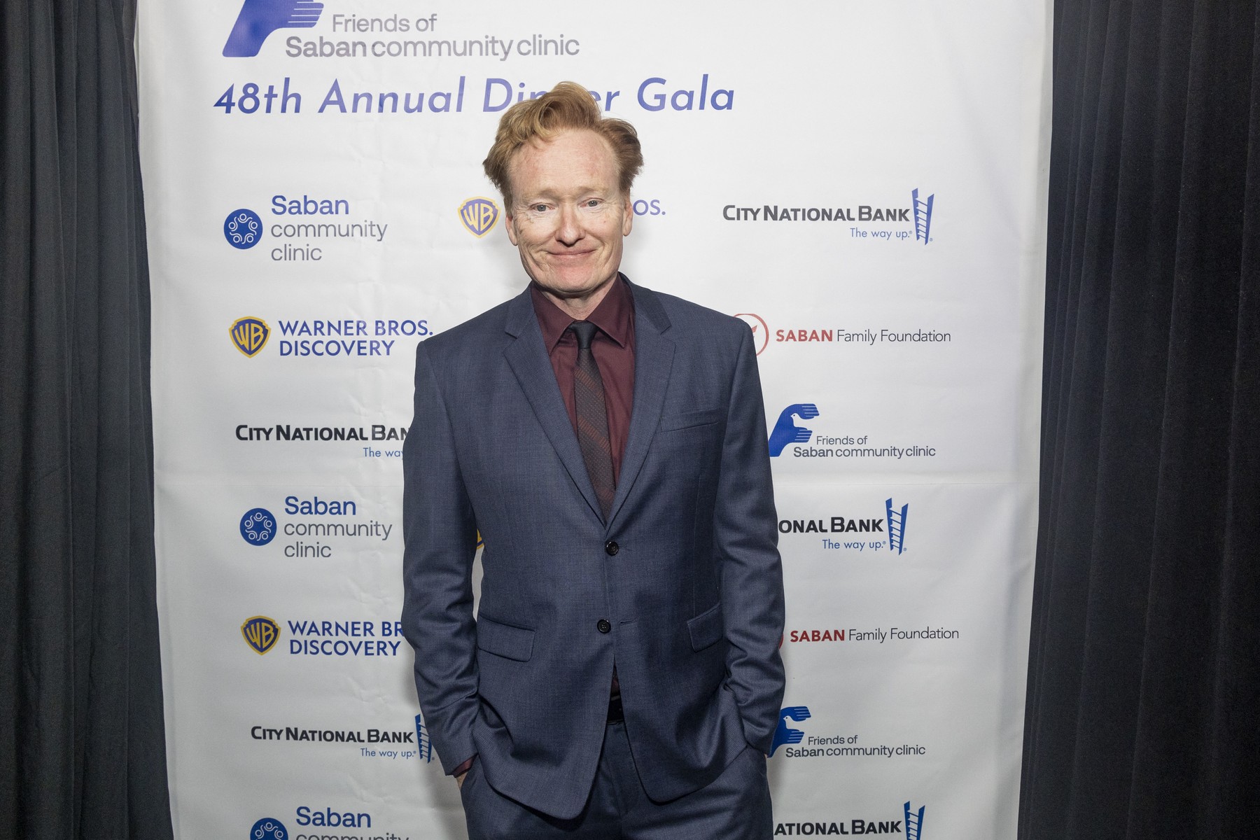 BEVERLY HILLS, CALIFORNIA - NOVEMBER 11: Conan O'Brien attends the Saban Community Clinic's 48th annual gala at The Maybourne Beverly Hills on November 11, 2024 in Beverly Hills, California.   Emma McIntyre,Image: 933335293, License: Rights-managed, Restrictions: , Model Release: no, Credit line: Emma McIntyre / Getty images / Profimedia