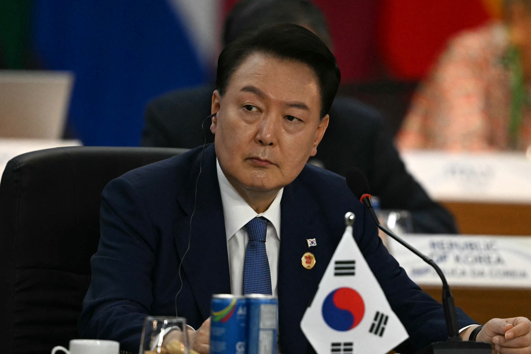 South Korea's President Yoon Suk Yeol attends the third session of the G20 Leaders' Meeting in Rio de Janeiro, Brazil, on November 19, 2024.,Image: 936334743, License: Rights-managed, Restrictions: , Model Release: no, Credit line: Mauro PIMENTEL / AFP / Profimedia