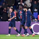 87 Joao NEVES (psg) - 23 Randal KOLO MUANI (psg) - 11 Marco ASENSIO (psg) during the Ligue 1 McDonald's match between PSG and Toulouse at Parc des Princes on November 22, 2024 in Paris, France.,Image: 937679092, License: Rights-managed, Restrictions: *** World Rights Except Belgium and France *** BELOUT FRAOUT, Model Release: no, Credit line: Icon Sport / ddp USA / Profimedia